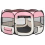 Parque de perros plegable y bolsa transporte rosa 125x125x61cm von vidaXL, Hundehütten und Zäune - Ref: Foro24-171011, Preis:...