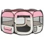 Parque de perros plegable y bolsa transporte rosa 125x125x61cm by vidaXL, Dog kennels and fences - Ref: Foro24-171011, Price:...