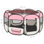 Parque de perros plegable y bolsa transporte rosa 125x125x61cm von vidaXL, Hundehütten und Zäune - Ref: Foro24-171011, Preis:...