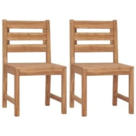 Garden chairs 2 units solid teak wood by vidaXL, Garden chairs - Ref: Foro24-315614, Price: 137,87 €, Discount: %