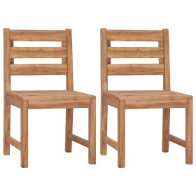Sillas de jardín 2 unidades madera maciza de teca de vidaXL, Sillas de jardín - Ref: Foro24-315614, Precio: 139,49 €, Descuen...