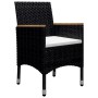 Garten-Essset 9-teilig aus PE-Rattan und schwarzem Akazienholz von vidaXL, Gartensets - Ref: Foro24-3058344, Preis: 564,42 €,...