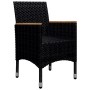 Garten-Essset 9-teilig aus PE-Rattan und schwarzem Akazienholz von vidaXL, Gartensets - Ref: Foro24-3058344, Preis: 564,42 €,...
