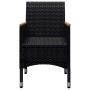 Garten-Essset 9-teilig aus PE-Rattan und schwarzem Akazienholz von vidaXL, Gartensets - Ref: Foro24-3058344, Preis: 564,42 €,...