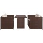 Set muebles de jardín 3 pzas con cojines ratán sintético marrón by , Garden sets - Ref: Foro24-43914, Price: 362,67 €, Discou...
