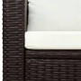 Set muebles de jardín 3 pzas con cojines ratán sintético marrón by , Garden sets - Ref: Foro24-43914, Price: 362,67 €, Discou...