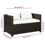 Set muebles de jardín 3 pzas con cojines ratán sintético marrón by , Garden sets - Ref: Foro24-43914, Price: 362,67 €, Discou...