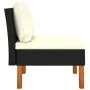 Sofás centrales 2 uds ratán sintético y madera de eucalipto von vidaXL, Modulare Sofas für den Außenbereich - Ref: Foro24-315...
