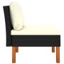 Sofás centrales 2 uds ratán sintético y madera de eucalipto von vidaXL, Modulare Sofas für den Außenbereich - Ref: Foro24-315...