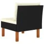 Sofás centrales 2 uds ratán sintético y madera de eucalipto von vidaXL, Modulare Sofas für den Außenbereich - Ref: Foro24-315...