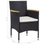 Gartenmöbel 5 Stück schwarz und Akazie synthetischen Rattan von vidaXL, Gartensets - Ref: Foro24-3058324, Preis: 345,76 €, Ra...