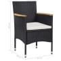 Gartenmöbel 5 Stück schwarz und Akazie synthetischen Rattan von vidaXL, Gartensets - Ref: Foro24-3058324, Preis: 310,17 €, Ra...