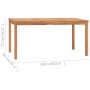 Garden dining table solid teak wood 160x80x77 cm by vidaXL, Garden tables - Ref: Foro24-315620, Price: 286,19 €, Discount: %