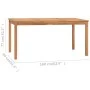 Mesa de comedor de jardín madera maciza de teca 160x80x77 cm de vidaXL, Mesas de jardín - Ref: Foro24-315620, Precio: 268,66 ...