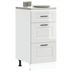 Mueble bajo de cocina Porto alto brillo blanco by , Kitchen cabinets - Ref: Foro24-854222, Price: 100,65 €, Discount: %