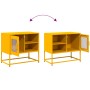 Mueble para TV de acero amarillo mostaza 68x39x60,5 cm von , TV-Möbel - Ref: Foro24-853389, Preis: 57,03 €, Rabatt: %