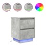 Mesilla de noche con luces LED gris hormigón 38x34x50 cm von , Nachttische - Ref: Foro24-861289, Preis: 55,45 €, Rabatt: %