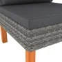 Central sofas 2 units synthetic rattan and eucalyptus wood by vidaXL, Modular outdoor sofas - Ref: Foro24-315756, Price: 99,7...