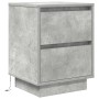 Mesilla de noche con luces LED gris hormigón 38x34x50 cm von , Nachttische - Ref: Foro24-861289, Preis: 55,45 €, Rabatt: %