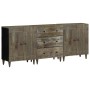 Aparadores 3 uds de madera maciza de mango gris claro von , Schließfächer und Lagerschränke - Ref: Foro24-3310017, Preis: 346...