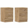 Mesitas de noche 2 uds madera roble artisan 38x35x55 cm by , Nightstands - Ref: Foro24-861127, Price: 108,65 €, Discount: %