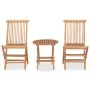 Folding 3-piece solid teak wood garden dining set by vidaXL, Garden sets - Ref: Foro24-315453, Price: 154,89 €, Discount: %