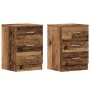 Mesitas noche 2uds madera contrachapada madera vieja 38x35x55cm de , Mesitas de noche - Ref: Foro24-861125, Precio: 119,31 €,...