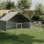 Caseta perros exterior con corral 5x3x1,9 m acero galvanizado von , Hundehütten - Ref: Foro24-3329243, Preis: 238,26 €, Rabat...
