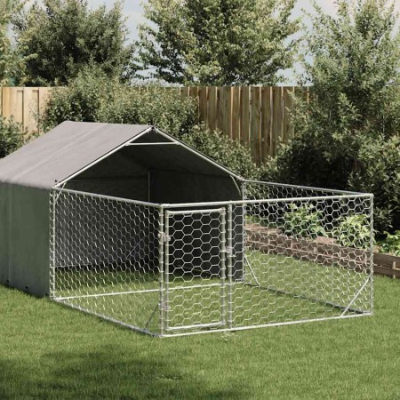 Caseta perros exterior con corral 5x2x1,5 m acero galvanizado von , Hundehütten - Ref: Foro24-3329236, Preis: 197,29 €, Rabat...