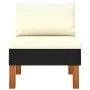 Central sofa made of synthetic rattan and solid eucalyptus wood by vidaXL, Modular outdoor sofas - Ref: Foro24-315762, Price:...