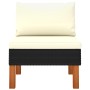 Zentrales Sofa aus synthetischem Rattan und massivem Eukalyptusholz von vidaXL, Modulare Sofas für den Außenbereich - Ref: Fo...
