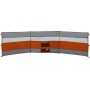 Cortaviento de camping impermeable gris naranja 508x130 cm de , Paravientos - Ref: Foro24-4009662, Precio: 33,63 €, Descuento: %