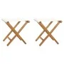 Folding chairs 2 pcs solid teak wood cream white fabric by vidaXL, Garden chairs - Ref: Foro24-310669, Price: 85,57 €, Discou...