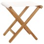 Folding chairs 2 pcs solid teak wood cream white fabric by vidaXL, Garden chairs - Ref: Foro24-310669, Price: 86,77 €, Discou...