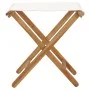 Folding chairs 2 pcs solid teak wood cream white fabric by vidaXL, Garden chairs - Ref: Foro24-310669, Price: 85,57 €, Discou...