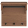 Perchero de pared SANDNES madera maciza pino 43x30x42cm von , Hut- und Garderobenständer - Ref: Foro24-4010455, Preis: 40,69 ...