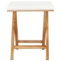 Folding chairs 2 pcs solid teak wood cream white fabric by vidaXL, Garden chairs - Ref: Foro24-310669, Price: 86,77 €, Discou...