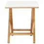 Folding chairs 2 pcs solid teak wood cream white fabric by vidaXL, Garden chairs - Ref: Foro24-310669, Price: 85,57 €, Discou...