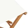 Sillas plegables 2 uds madera maciza de teca tela blanco crema de vidaXL, Sillas de jardín - Ref: Foro24-310669, Precio: 86,7...