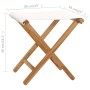 Folding chairs 2 pcs solid teak wood cream white fabric by vidaXL, Garden chairs - Ref: Foro24-310669, Price: 86,77 €, Discou...