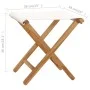 Folding chairs 2 pcs solid teak wood cream white fabric by vidaXL, Garden chairs - Ref: Foro24-310669, Price: 85,57 €, Discou...