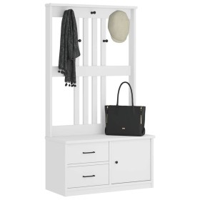 Perchero de entrada SANDENS madera pino blanco 87x40x159,5 cm von , Bänke für Hallen und Lager - Ref: Foro24-4010495, Preis: ...
