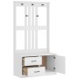 Perchero de entrada SANDENS madera pino blanco 87x40x159,5 cm von , Bänke für Hallen und Lager - Ref: Foro24-4010495, Preis: ...