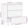 Mesita de noche madera maciza de mango 50x33x60 cm marrón by , Nightstands - Ref: Foro24-4017729, Price: 148,62 €, Discount: %