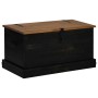 Baúl de almacenamiento HALDEN negro 91x48x47 cm madera maciza by , Storage trunks - Ref: Foro24-4018404, Price: 163,87 €, Dis...