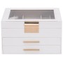 Caja para joyas de 3 niveles blanca 23x20,5x14 cm von , Schmuckständer - Ref: Foro24-4103557, Preis: 36,70 €, Rabatt: %