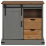 Aparador HALDEN con puerta corredera gris 80x40x80 cm de , Aparadores - Ref: Foro24-4018419, Precio: 205,49 €