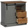 Aparador HALDEN con puerta corredera gris 80x40x80 cm de , Aparadores - Ref: Foro24-4018419, Precio: 205,49 €
