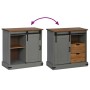 Aparador HALDEN con puerta corredera gris 80x40x80 cm de , Aparadores - Ref: Foro24-4018419, Precio: 205,49 €