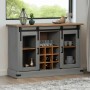Aparador HALDEN 2 puertas correderas gris 112x40x80 cm de , Aparadores - Ref: Foro24-4018427, Precio: 282,35 €, Descuento: %